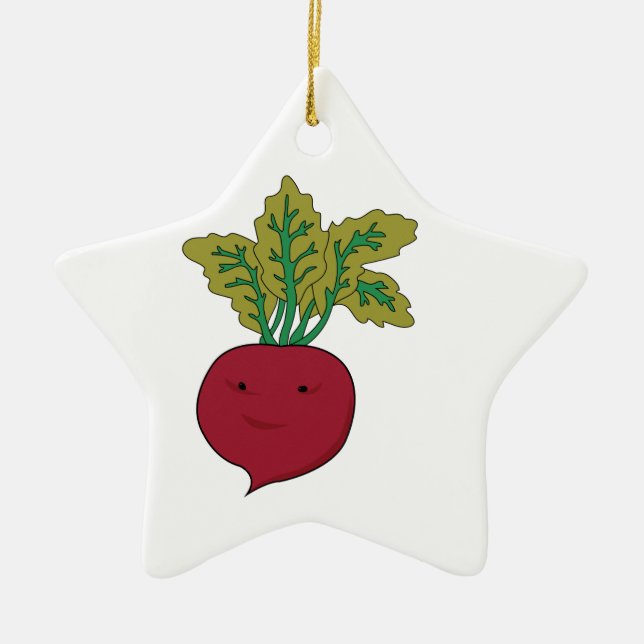 Sugar Beet Ceramic Ornament (Front)