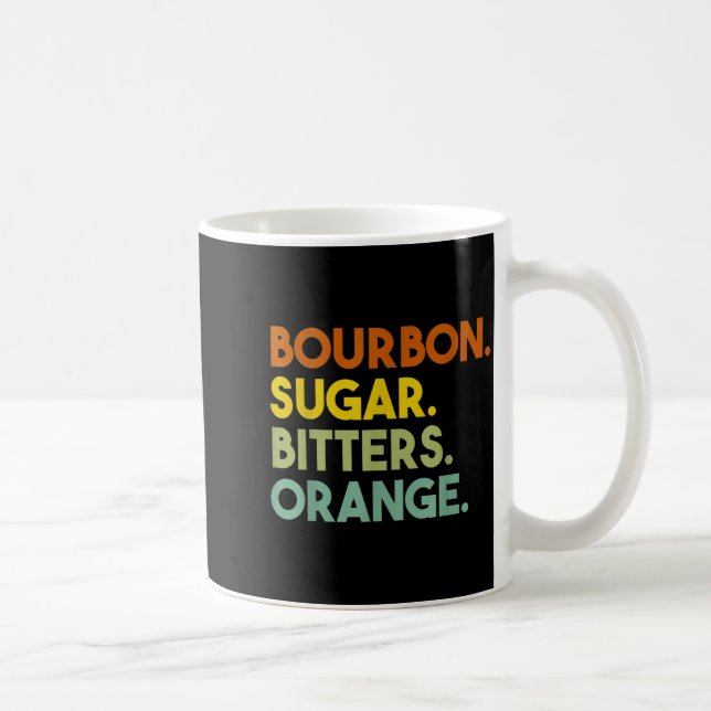 Sugar Bitters Orange Old Fashioned tail Retro Coffee Mug (Right)