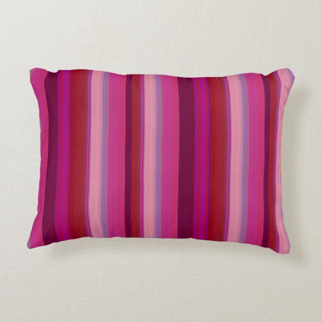 Sugar Candy Stripes Accent Pillow (Back)