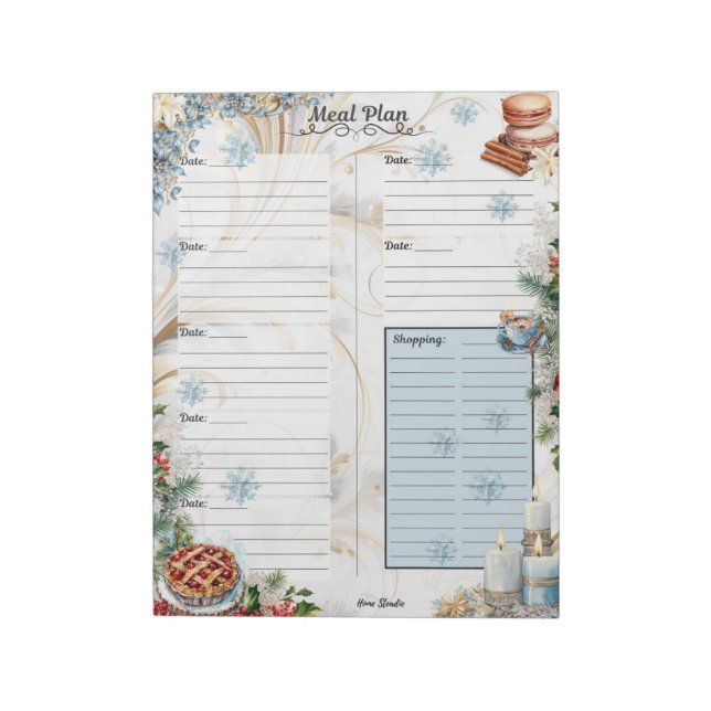 Sugar Coat It 7 Day Meal Planner Notepad (Rotated)