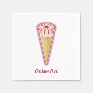 Sugar Cone Ice Cream Napkin