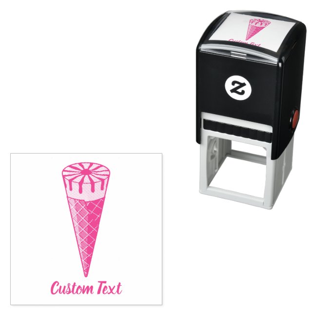 Sugar Cone Ice Cream Self-inking Stamp (In Situ)
