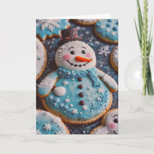 Sugar Cookie Snowman Christmas Card with Recipe