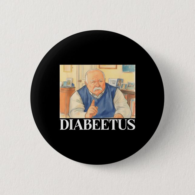 Sugar Crash Beard Diabetes Awareness Gift 2 Inch Round Button (Front)