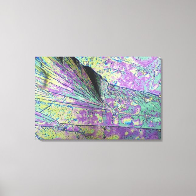 Sugar Crystals Viewed in Polarized Light Canvas Print (Front)