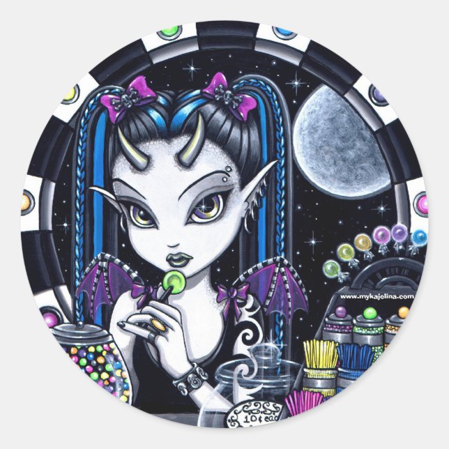 Sugar Cute Horned Candy Store Faery Stickers (Front)