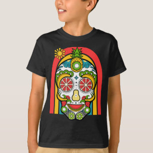 Sugar Fruit Skull Rainbow Summer Vacation T-Shirt