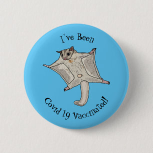 Sugar glider cartoon illustration 2 inch round button