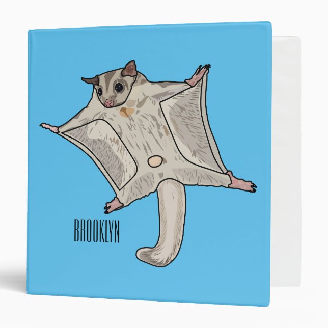 Sugar glider cartoon illustration binder (Front/Inside)