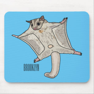 Sugar glider cartoon illustration mouse pad