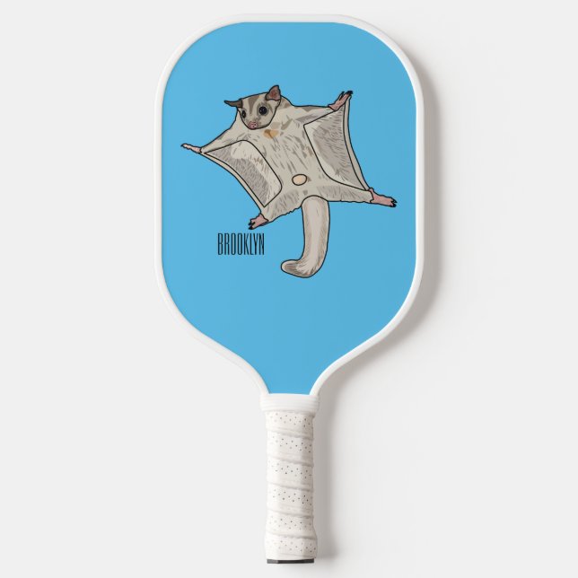 Sugar glider cartoon illustration pickleball paddle (Front)