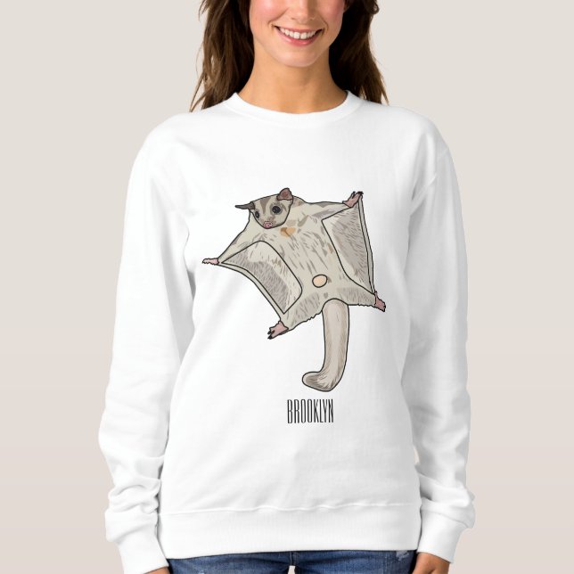 Sugar glider cartoon illustration sweatshirt (Front)