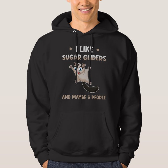 Sugar Glider Cute Animals Hoodie (Front)