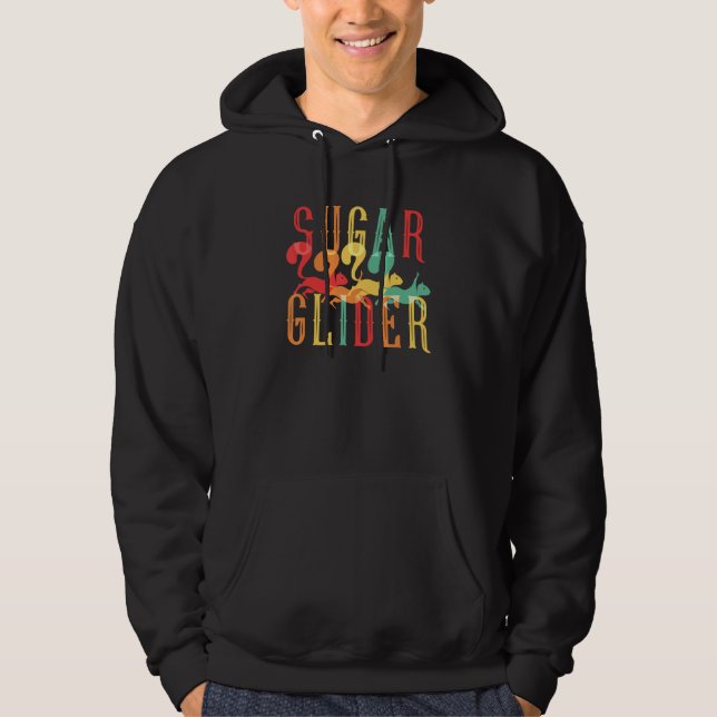 Sugar Glider Flying Squirrel Fans Forest Animal Ro Hoodie (Front)