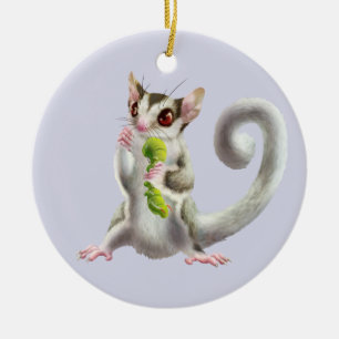 Sugar Glider with Horn worm ornament