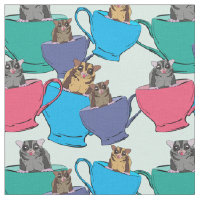 Sugar Gliders in Tea Cups Colourful Patterned