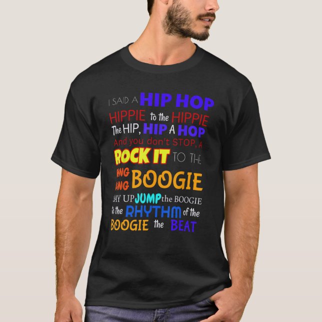 Sugar Hill Gang Rappers Delight Lyrics Shirt Colou (Front)