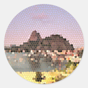 Sugar-Loaf  Rio mosaic Classic Round Sticker