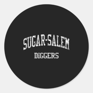 Sugar-m High School Hs Boise Id Vintage Srts Classic Round Sticker