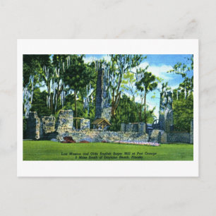 Sugar Mill, Port Orange, Daytona Beach Vintage Postcard