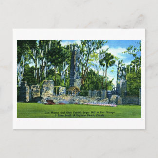 Sugar Mill, Port Orange, Daytona Beach Vintage Postcard