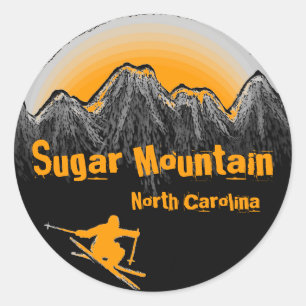 Sugar Mountain North Carolina oranges stickers ski