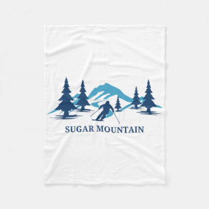 Sugar Mountain North Carolina Ski Resort Skiing Sk Fleece Blanket