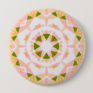 Sugar Pink Spring Green Star Dopamine Decor Art 4 Inch Round Button