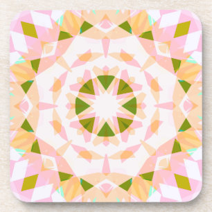 Sugar Pink Spring Green Star Dopamine Decor Art Coaster
