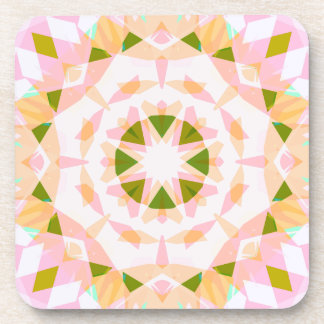 Sugar Pink Spring Green Star Dopamine Decor Art Coaster