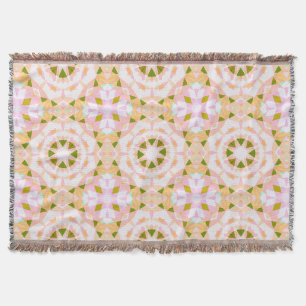 Sugar Pink Spring Green Star Dopamine Decor Art Throw Blanket