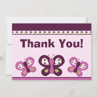 Sugar Plum Butterflies #2 Thank You Card