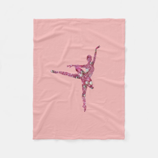 Sugar Plum Fairy Ballerina Fleece Blanket (Front)