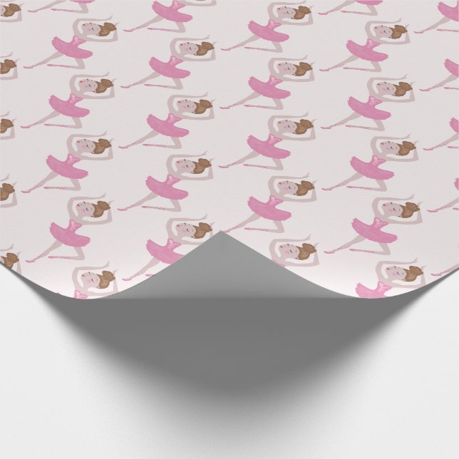 Sugar Plum Fairy Ballerina Nutcracker Ballet Wrapping Paper (Corner)