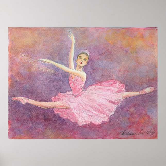 Sugar Plum Fairy Ballet Art Print (Front)