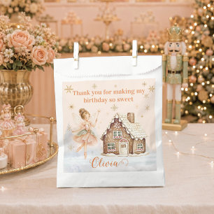 Sugar Plum Fairy Gingerbread House First Birthday  Favour Bag