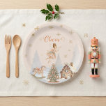 Sugar Plum Fairy Nutcracker  Peach Mint Tableware Paper Plate<br><div class="desc">A watercolor Nutcracker Sugar Plum Fairy 1st birthday paper plate designed for Christmas and winter wonderland parties, perfect for a charming "Sweet ONE" table setting. Set the scene for a celebration as sweet as the Sugar Plum Fairy herself. These watercolor paper plates bring the Land of Sweets right to your...</div>