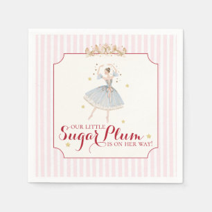 Sugar Plum Fairy Nutcracker Winter Baby Shower  Napkin