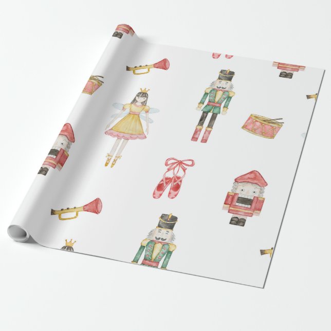 Sugar Plum Fairy Wrapping Paper (Unrolled)