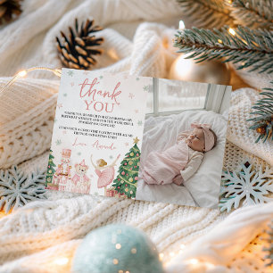 Sugar Plum Nutcracker Photo Thank You Invitation