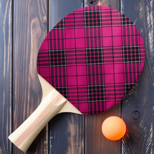 Sugar Plum Plaid Ping Pong Paddle