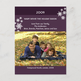 Sugar Plum Snowflakes :: Christmas Photo Postcard