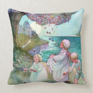 Sugar Plum Tree Children Anne Anderson Fine Art Throw Pillow