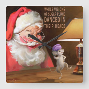 Sugar Plums Square Wall Clock