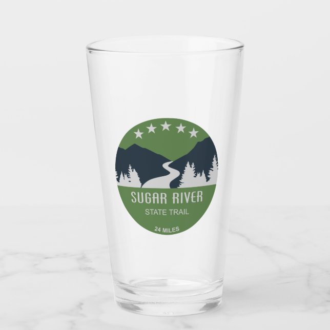 Sugar River State Trail Wisconsin Glass (Front)