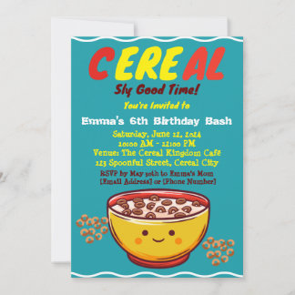 Sugar Rush and Sweet Surprises: A Cereal Party Invitation