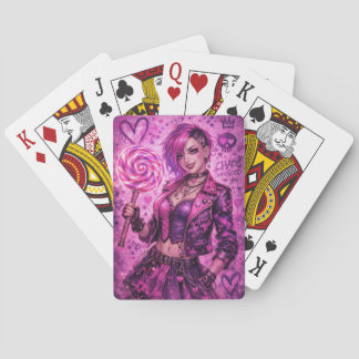Sugar Rush Rebel: Neon Candy Chaos Playing Cards