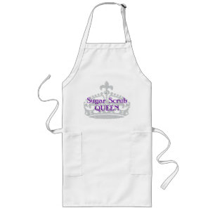 Sugar Scrub Queen Princess Crown Long Apron