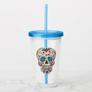 Sugar Skull Acrylic Tumbler