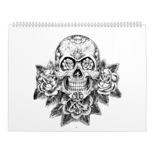 Sugar skull adult colouring Calendar